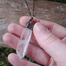 Load and play video in Gallery viewer, Copper and Clear Quartz Pendant
