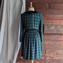 Load image into Gallery viewer, 90s Vintage Rayon Tartan Midi Dress
