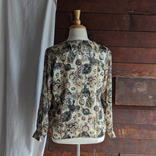 Load image into Gallery viewer, Vintage Semi-Sheer Polyester Clock Print Blouse
