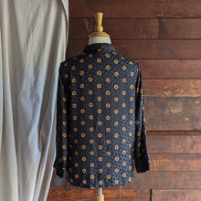 Load image into Gallery viewer, 90s Vintage Black and Gold Satin Blouse
