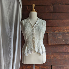 Load image into Gallery viewer, 90s Vintage White Lace Polyester Vest
