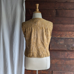 90s Vintage Golden Tapestry Vest