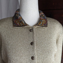 Load image into Gallery viewer, 90s Vintage Beaded Golden Cardigan

