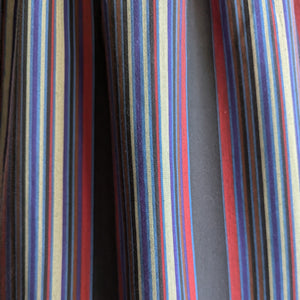 80s Vintage Poly Blend Striped Skirt