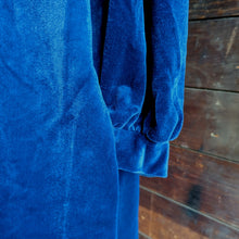 Load image into Gallery viewer, Vintage Blue Velvet House Dress
