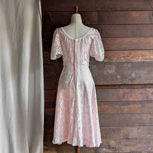 Load image into Gallery viewer, 80s Vintage Pink Lace Party Dress
