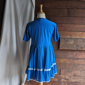 Upcycled Blue T-Shirt Swing Dress