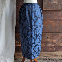 Load image into Gallery viewer, Cotton Blend Blue Jacquard Maxi Skirt
