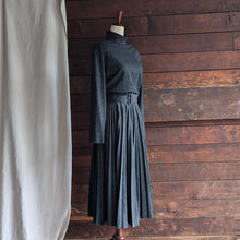 Load image into Gallery viewer, 80s Vintage Charcoal Grey Wool Blend Sweater Dress with Belt
