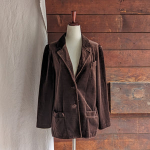 70s Vintage Brown Velour Jacket