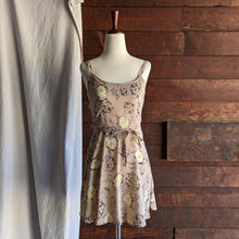 Load image into Gallery viewer, 90s Vintage Brown Floral Mini Dress
