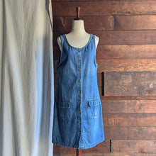 Load image into Gallery viewer, 90s Vintage Sleeveless Denim Mini Dress
