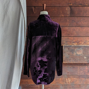90s Vintage Purple Velvet Jacket