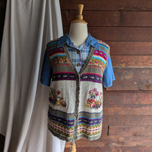 Load image into Gallery viewer, 90s Vintage Plus Size Harvest Embroidered Knit Vest
