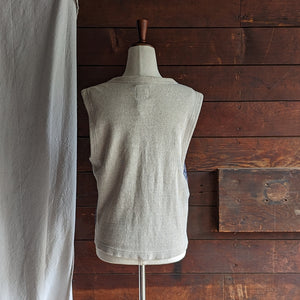 90s Vintage Plaid Linen Blend Vest