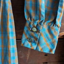 Load image into Gallery viewer, Vintage Blue Gingham Shirtdress
