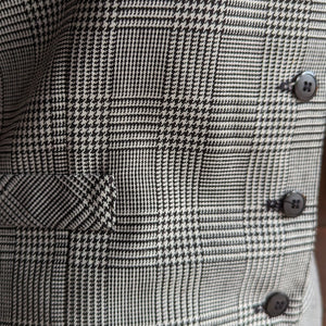 Vintage Black and White Checkered Vest