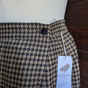 90s Vintage Plus Size Brown Rayon Wrap Skirt