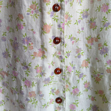 Load image into Gallery viewer, 90s Vintage Floral Linen Babydoll Dress
