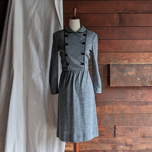 80s/90s Vintage Grey Midi Dress