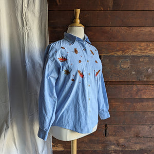 Autumn Embroidered Chambray Shirt