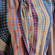 Load image into Gallery viewer, 80s/90s Vintage Multicolored Striped Shirtdress
