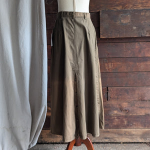 90s Vintage A-Line Olive-Brown Maxi Skirt