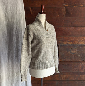 Vintage Wool Knit Shawl Sweater