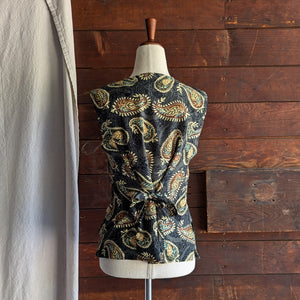 90s Vintage Sleeveless Silk Top