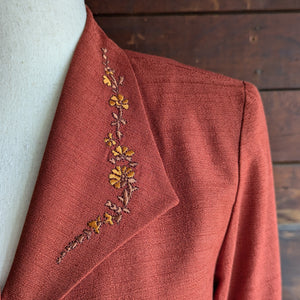 90s Vintage Embroidered Reddish Jacket