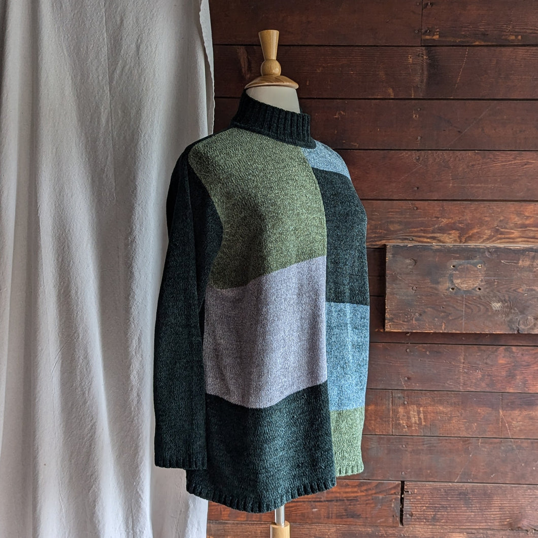 90s/Y2K Plus Size Colorblock Knit Sweater