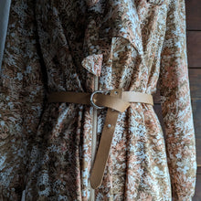 Load image into Gallery viewer, 70s Vintage Silky Brown House Dress
