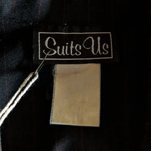 Load image into Gallery viewer, 90s Vintage Black Pinstripe Jacket
