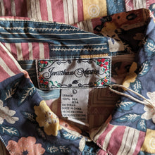 Load image into Gallery viewer, 90s Vintage Silk Patchwork Style Button-Up Blouse
