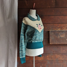 Load image into Gallery viewer, 70s Vintage Embroidered Acrylic Sweater

