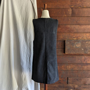90s Vintage Black Corduroy Jumper Dress