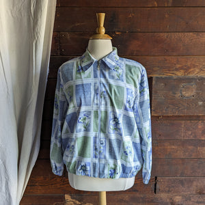 90s/Y2K Vintage Plus Size Floral Quilt Print Jacket