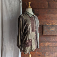 Load image into Gallery viewer, Vintage Green and Brown Patchwork Jacket
