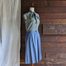 Load image into Gallery viewer, 70s Vintage Blue Cotton Dress and Jacket Set

