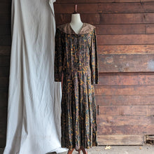 Load image into Gallery viewer, 90s Vintage Rayon Wool Blend Maxi Dress
