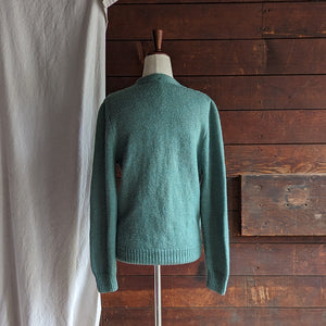 Vintage Sage Green Hand Knit Cardigan