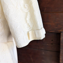 Load image into Gallery viewer, 60s Vintage Homemade Cream Lace Dress
