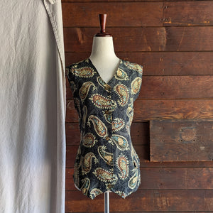 90s Vintage Sleeveless Silk Top