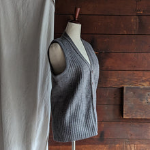 Load image into Gallery viewer, Vintage Grey Acrylic Knit Mens Sweater Vest
