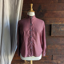 Load image into Gallery viewer, 80s Vintage Red Plaid Blouse

