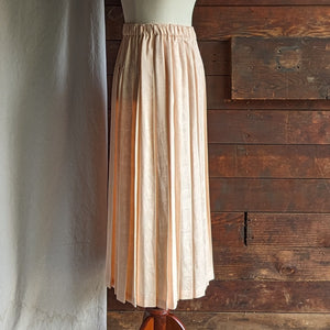 90s Vintage Peach Colored Rayon Maxi Skirt