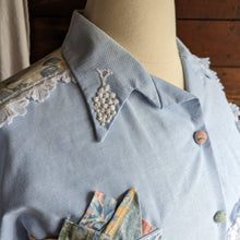 Load image into Gallery viewer, 90s Vintage Plus Size Embellished Chambray Shirt
