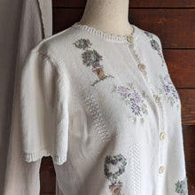 Load image into Gallery viewer, Beaded and Embroidered Short Sleeve Cardigan
