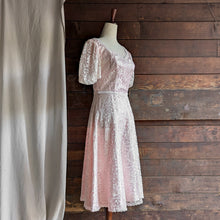 Load image into Gallery viewer, 80s Vintage Pink Lace Party Dress
