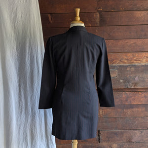 90s Vintage Black Pinstripe Jacket